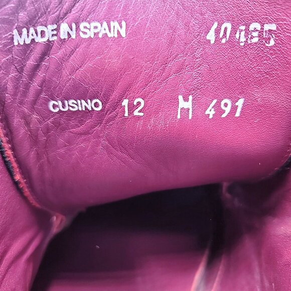 Mezlan Spain Antiqued Brown Gloss Leather Chukka Boots Mens 12 Dress Ankle Shoes - Picture 6 of 13